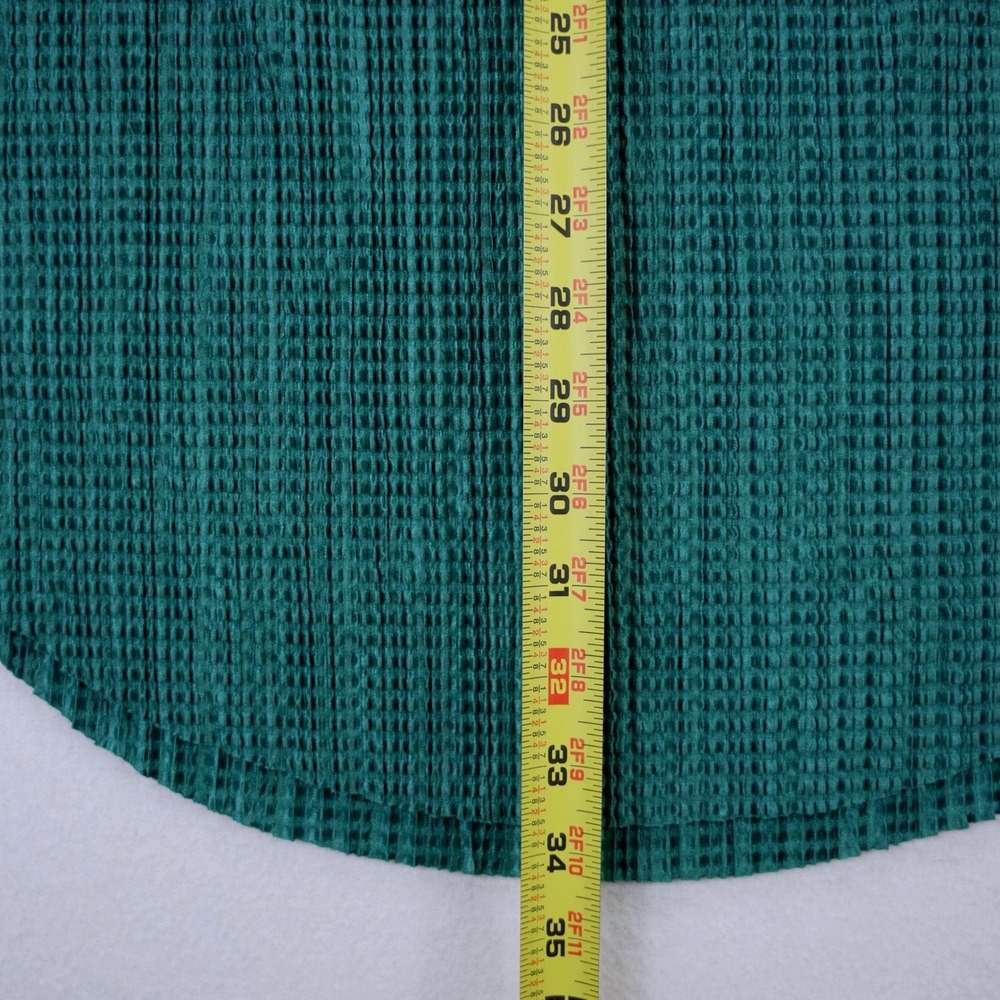 Sabina Musayev x Anthropologie Odelle Teal Pleated Plisse Tulip Hem Midi Skirt S - Picture 3 of 7
